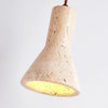 modern beige travertine conical pendant light
