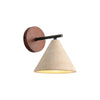 modern beige travertine conical wall lamp