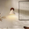 modern beige travertine conical wall lamp