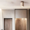 modern beige travertine cylinder ceiling light