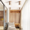 modern beige travertine cylinder ceiling light