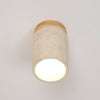 modern beige travertine cylinder ceiling light