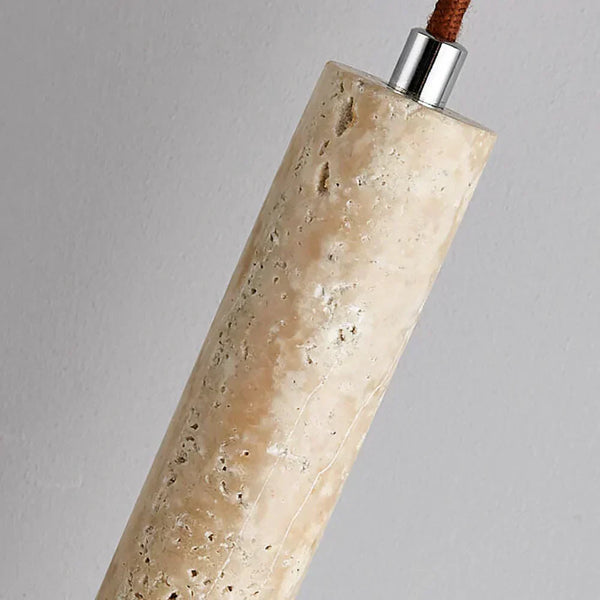 modern beige travertine cylinder pendant lamp