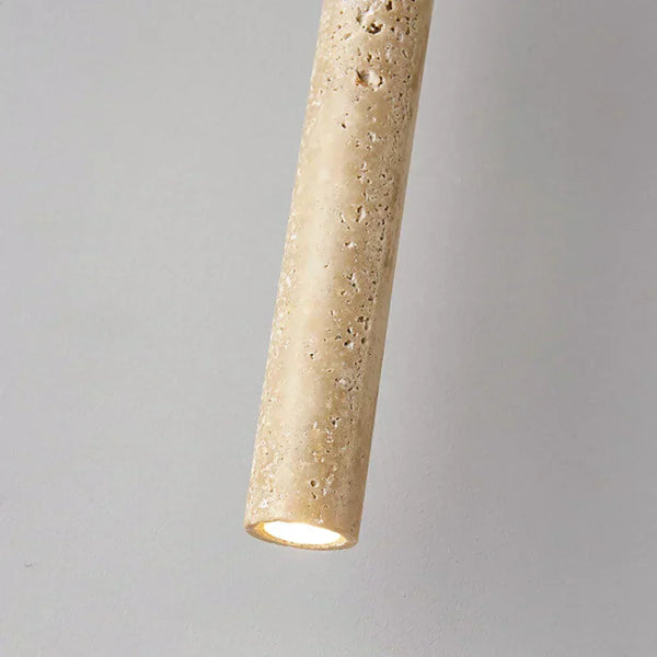 modern beige travertine cylinder pendant lamp