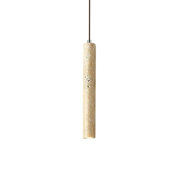 modern beige travertine cylinder pendant lamp