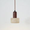modern beige travertine cylinder pendant light