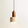 modern beige travertine cylinder pendant light