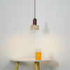 modern beige travertine cylinder pendant light