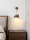 modern beige travertine cylinder wall sconce