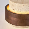 modern beige travertine cylinder wall sconce