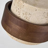modern beige travertine cylinder wall sconce
