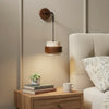 modern beige travertine cylinder wall sconce