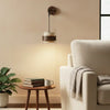 modern beige travertine cylinder wall sconce