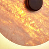 modern beige travertine disc led wall lamp