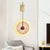modern beige travertine disc led wall lamp