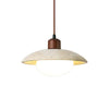 modern beige travertine disc pendant lamp 2