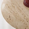 modern beige travertine disc pendant lamp 2