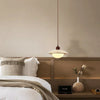 modern beige travertine disc pendant lamp 2