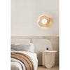 modern beige travertine glass blob wall lamp