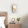 modern beige travertine glass globe wall lamp 5
