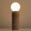 modern beige travertine glass table lamp