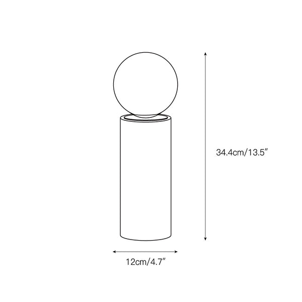 modern beige travertine glass table lamp