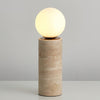 modern beige travertine glass table lamp