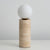 modern beige travertine glass table lamp