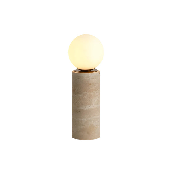 modern beige travertine glass table lamp