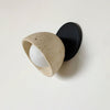 modern beige travertine glass wall sconce 6