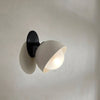 modern beige travertine glass wall sconce 6