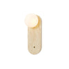 modern beige travertine glass wall sconce
