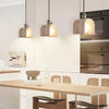 modern beige travertine gold metal pendant lamp