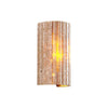 modern beige travertine half cylinder wall lamp