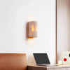 modern beige travertine half cylinder wall lamp