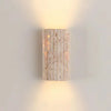 modern beige travertine half cylinder wall lamp