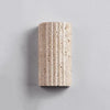 modern beige travertine half cylinder wall lamp