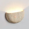 modern beige travertine half moon wall lamp