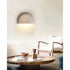 modern beige travertine half moon wall lamp