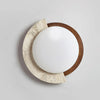 modern beige travertine halo led ceiling light