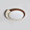 modern beige travertine halo led ceiling light