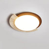 modern beige travertine halo led ceiling light