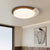 modern beige travertine halo led ceiling light
