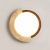 modern beige travertine halo led ceiling light