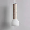 modern beige travertine matchstick pendant lamp
