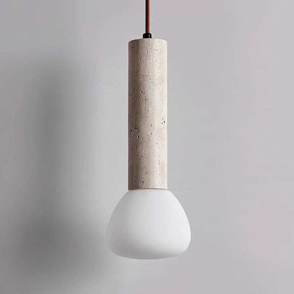 modern beige travertine matchstick pendant lamp