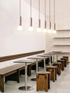 modern beige travertine matchstick pendant lamp