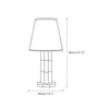 modern beige travertine octagonal table lamp
