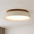 modern beige travertine round flush mount ceiling light