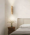 modern beige travertine wood cylinder wall lamp 3